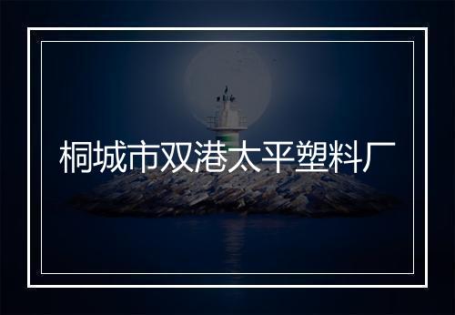 桐城市双港太平塑料厂