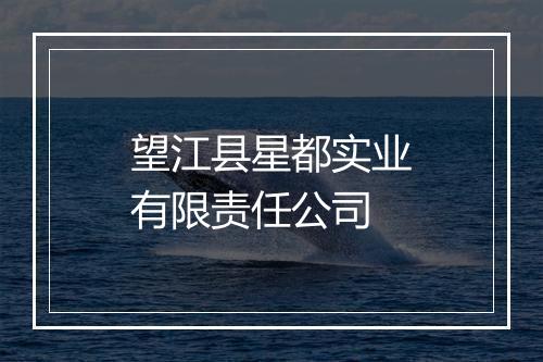望江县星都实业有限责任公司