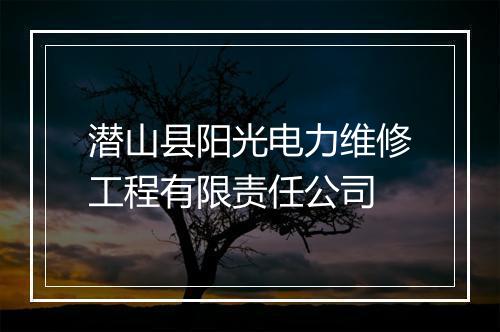 潜山县阳光电力维修工程有限责任公司