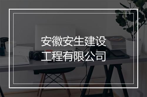 安徽安生建设工程有限公司