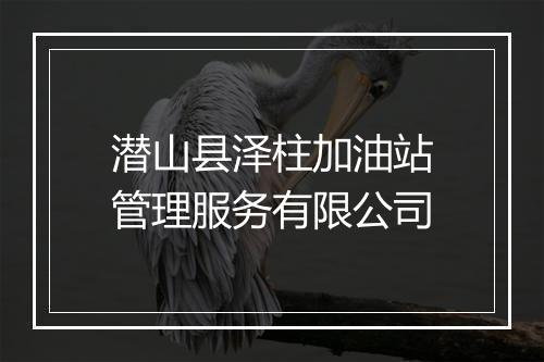潜山县泽柱加油站管理服务有限公司