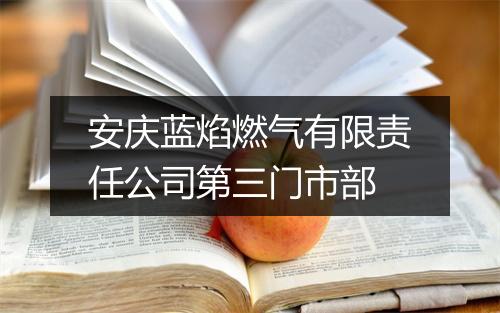 安庆蓝焰燃气有限责任公司第三门市部