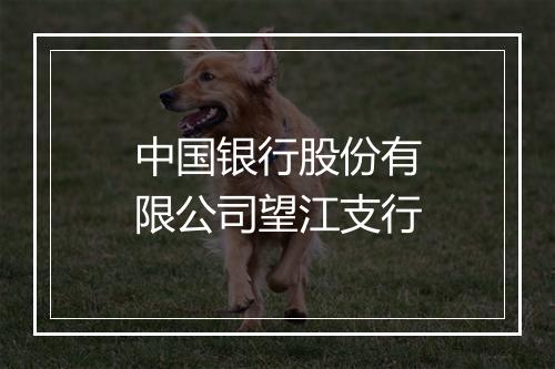 中国银行股份有限公司望江支行