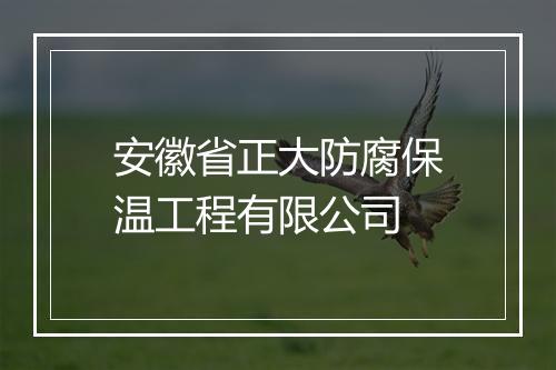 安徽省正大防腐保温工程有限公司