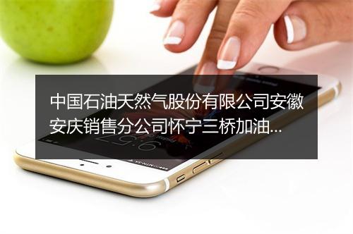 中国石油天然气股份有限公司安徽安庆销售分公司怀宁三桥加油站