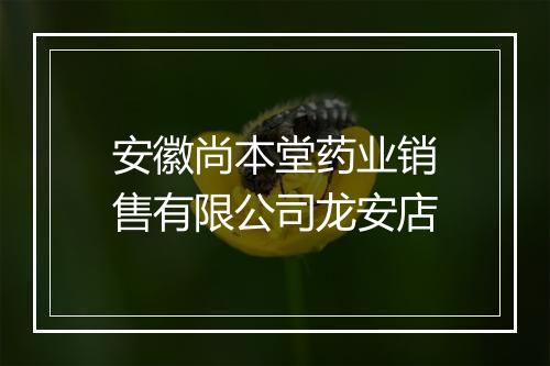 安徽尚本堂药业销售有限公司龙安店