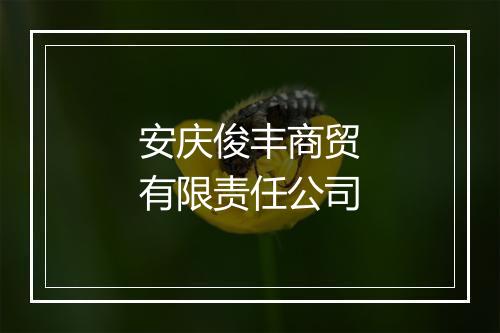 安庆俊丰商贸有限责任公司