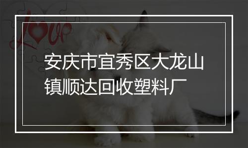 安庆市宜秀区大龙山镇顺达回收塑料厂