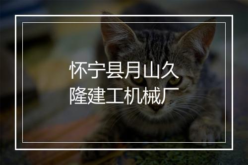 怀宁县月山久隆建工机械厂