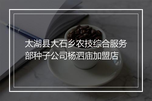 太湖县大石乡农技综合服务部种子公司杨泗庙加盟店