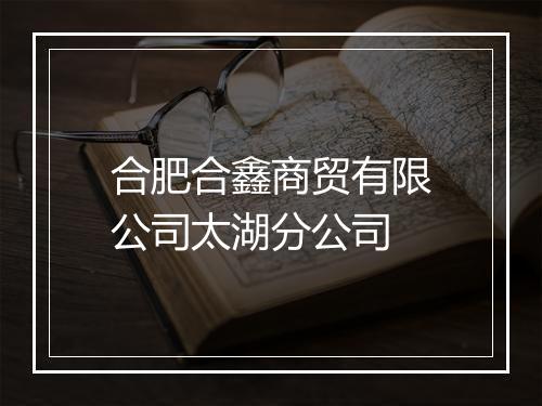 合肥合鑫商贸有限公司太湖分公司