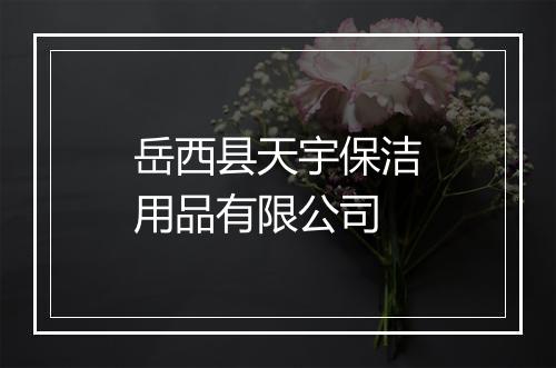 岳西县天宇保洁用品有限公司