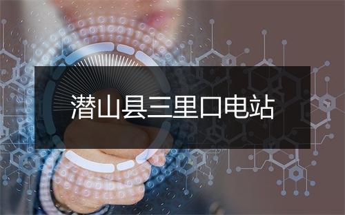 潜山县三里口电站