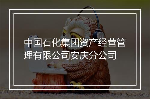 中国石化集团资产经营管理有限公司安庆分公司