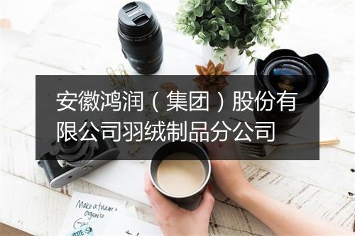 安徽鸿润（集团）股份有限公司羽绒制品分公司