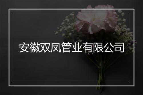 安徽双凤管业有限公司