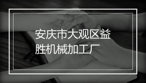 安庆市大观区益胜机械加工厂