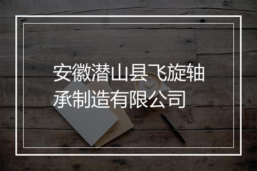 安徽潜山县飞旋轴承制造有限公司