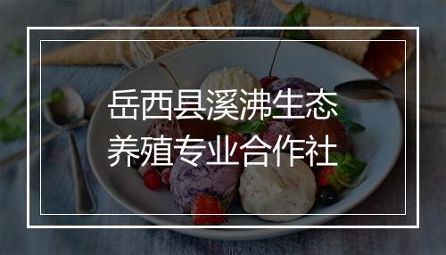 岳西县溪沸生态养殖专业合作社