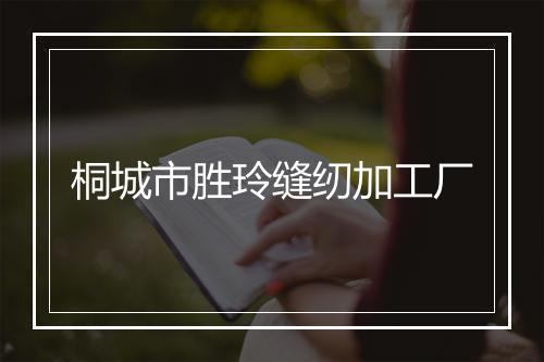 桐城市胜玲缝纫加工厂