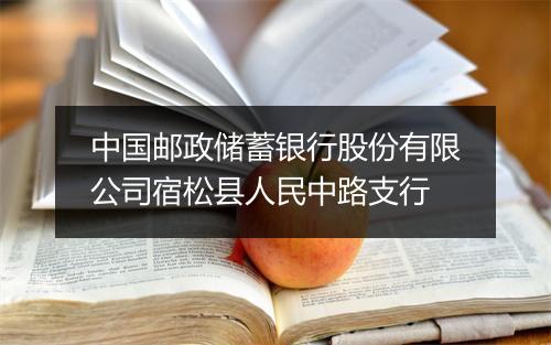 中国邮政储蓄银行股份有限公司宿松县人民中路支行
