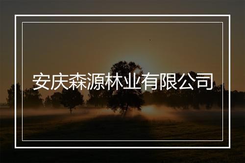 安庆森源林业有限公司