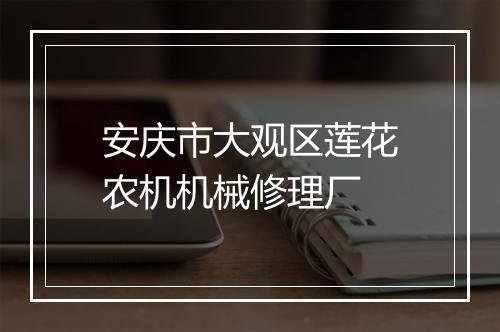 安庆市大观区莲花农机机械修理厂