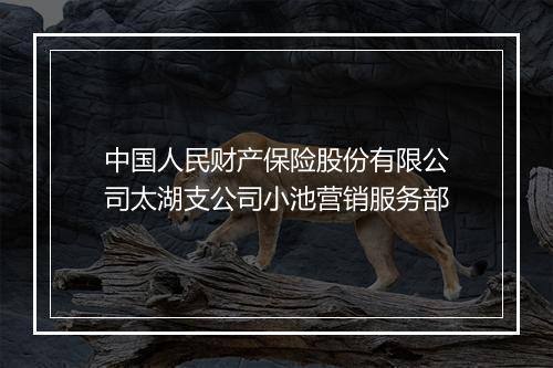 中国人民财产保险股份有限公司太湖支公司小池营销服务部