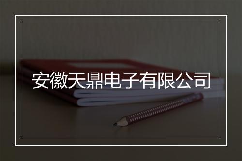 安徽天鼎电子有限公司