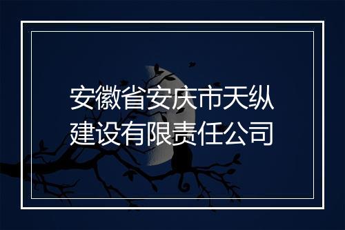 安徽省安庆市天纵建设有限责任公司