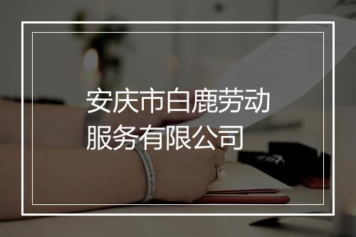 安庆市白鹿劳动服务有限公司