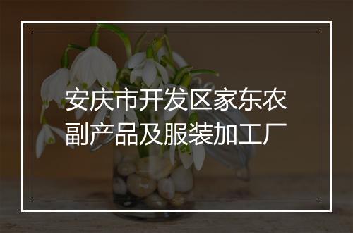 安庆市开发区家东农副产品及服装加工厂