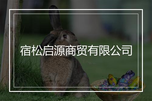 宿松启源商贸有限公司