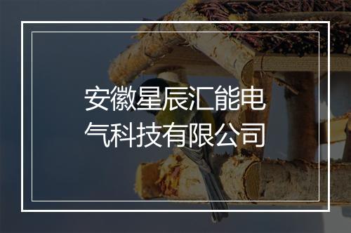 安徽星辰汇能电气科技有限公司