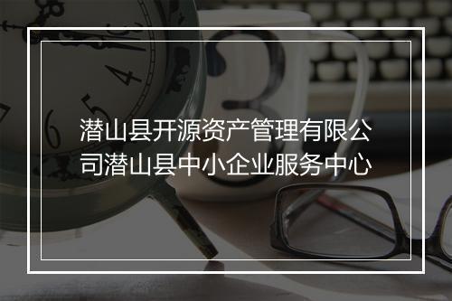 潜山县开源资产管理有限公司潜山县中小企业服务中心