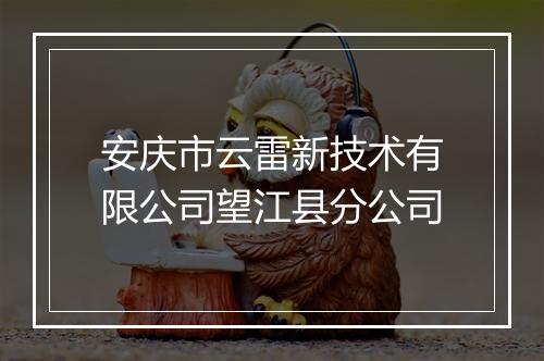 安庆市云雷新技术有限公司望江县分公司