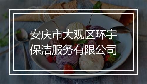 安庆市大观区环宇保洁服务有限公司