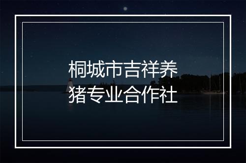 桐城市吉祥养猪专业合作社