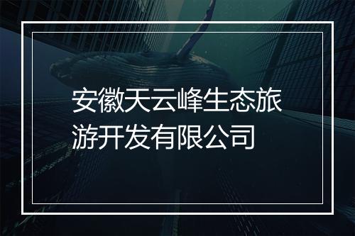 安徽天云峰生态旅游开发有限公司