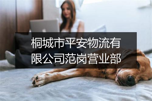 桐城市平安物流有限公司范岗营业部
