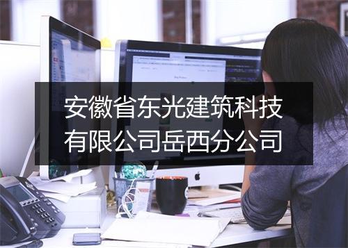 安徽省东光建筑科技有限公司岳西分公司