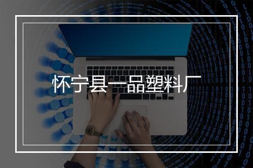 怀宁县一品塑料厂