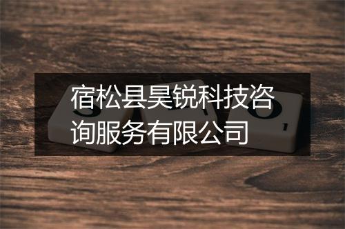 宿松县昊锐科技咨询服务有限公司