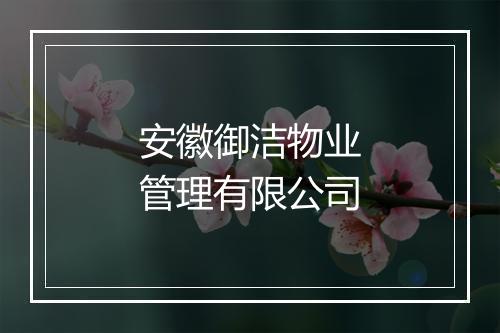 安徽御洁物业管理有限公司