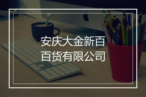 安庆大金新百百货有限公司