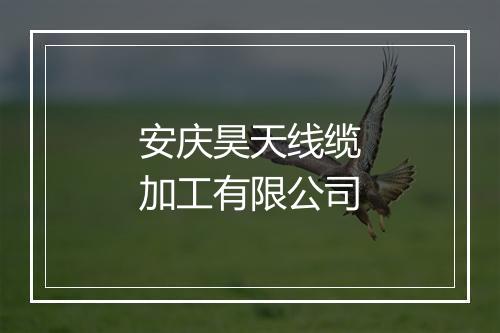 安庆昊天线缆加工有限公司