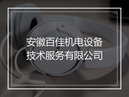 安徽百佳机电设备技术服务有限公司