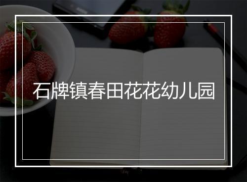 石牌镇春田花花幼儿园