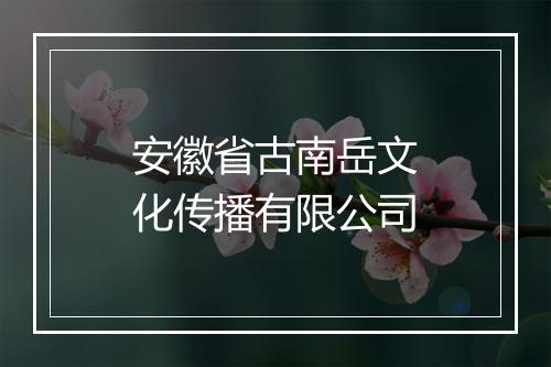 安徽省古南岳文化传播有限公司