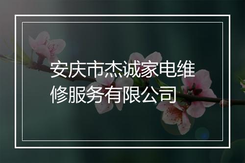 安庆市杰诚家电维修服务有限公司